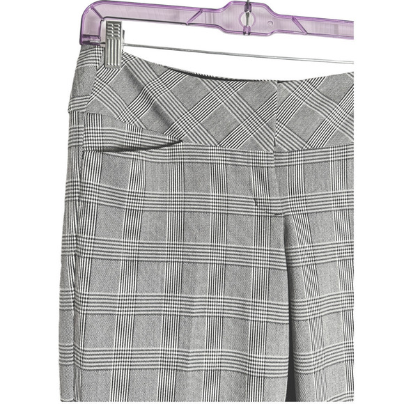 Express Y2K Design Studio Editor Black Plaid Wide-Legged Trouser Pants - Size 2 - Picture 5 of 5